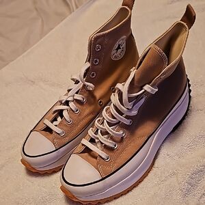 Converse High-Top Platform Sneakers - Tan